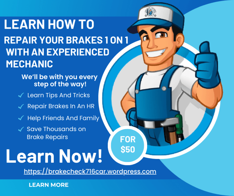 Learn to repair brakes 1 on 1 with an experienced mechanic